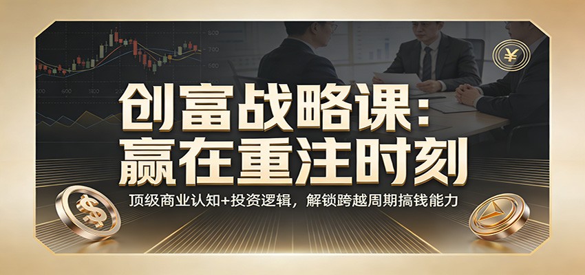 《创富战略课：赢在重注时刻》顶级商业认知+投资逻辑，解锁跨越周期搞钱能力-送财鼠