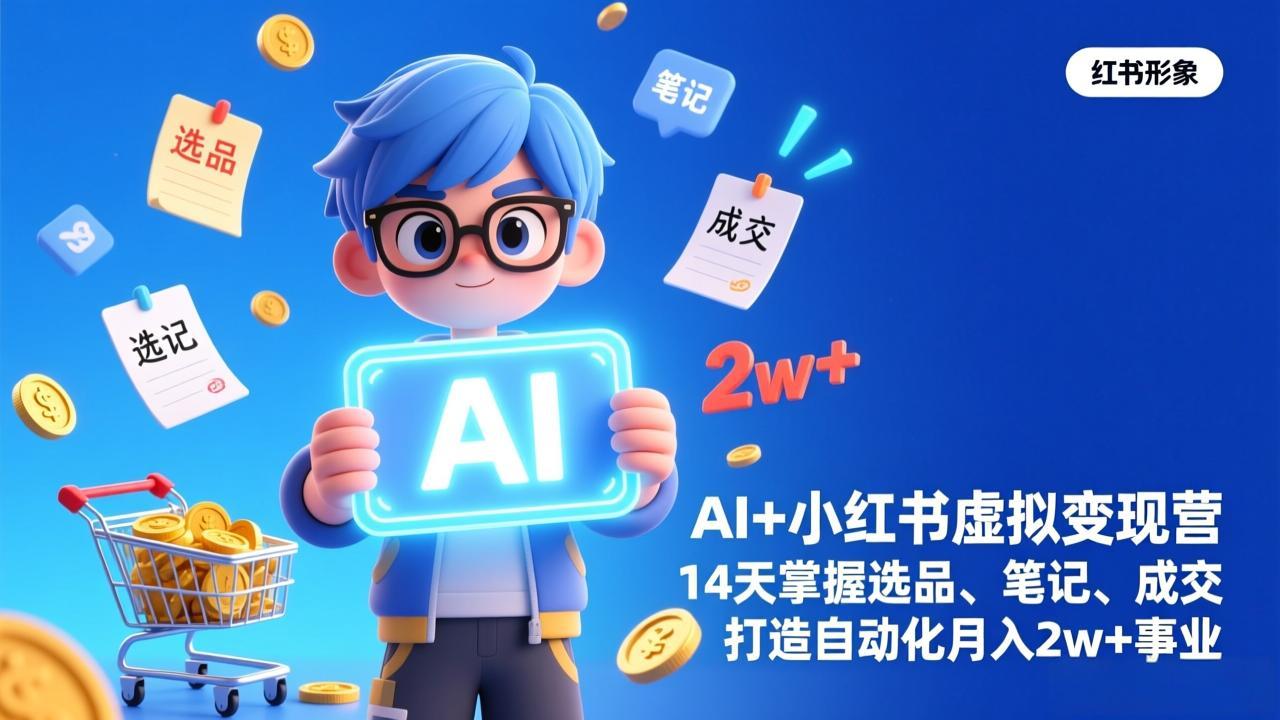 AI+小红书虚拟变现营(完结-送财鼠