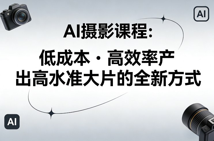 AI摄影课程，低成本高效率产出高水准大片的全新方式-送财鼠