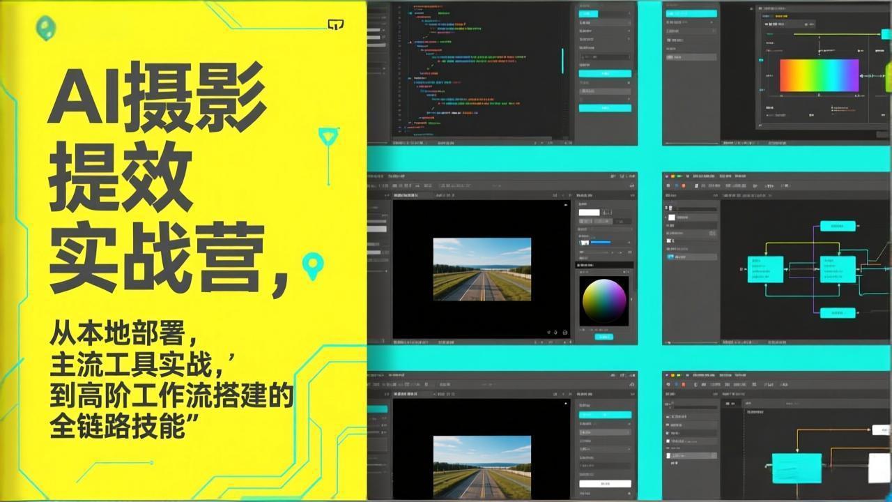 AI+摄影提效实战营，从本地部署，主流工具实战，到高阶工作流搭建的全链路技能-送财鼠