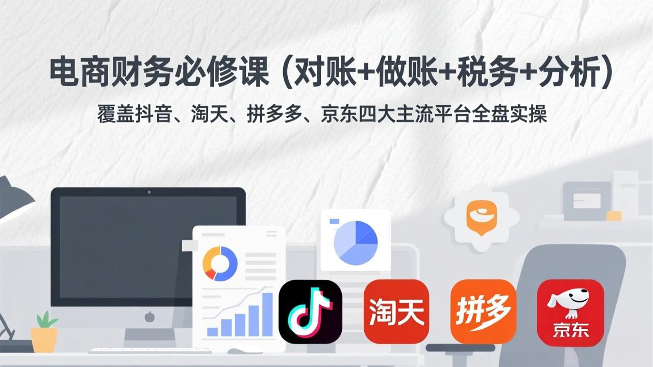 电商财务必修课(对账+做账+税务+分析-送财鼠