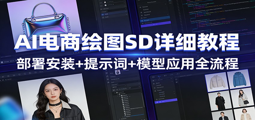 AI电商绘图SD详细教程：部署安装+提示词+模型应用全流程-送财鼠