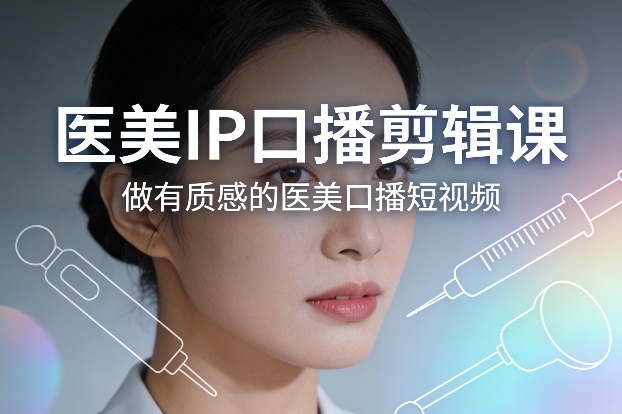 医美IP口播剪辑课，做有质感的医美口播短视频-送财鼠