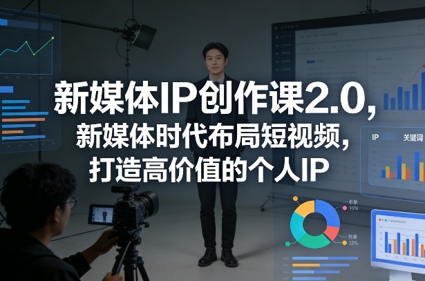 新媒体IP创作课2.0，新媒体时代布局短视频，打造高价值的个人IP-送财鼠