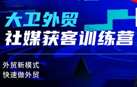 大卫老师·外贸社媒获客独家训练营(更新2月)-送财鼠