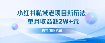 小红书私域项目新玩法，单月变现过W+-送财鼠