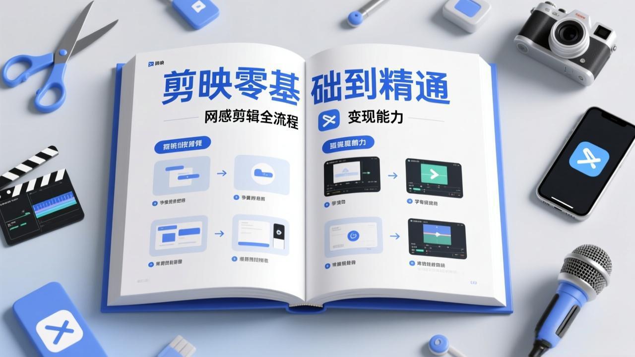 剪映零基础也能快速上手，从入门到精通掌握网感剪辑全流程，掌握能直接变现的剪辑能力-送财鼠