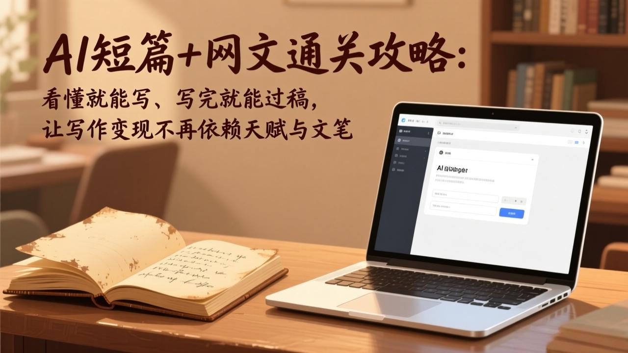 AI短篇+网文通关攻略：看懂就能写、写完就能过稿，让写作变现不再依赖天赋与文笔-送财鼠