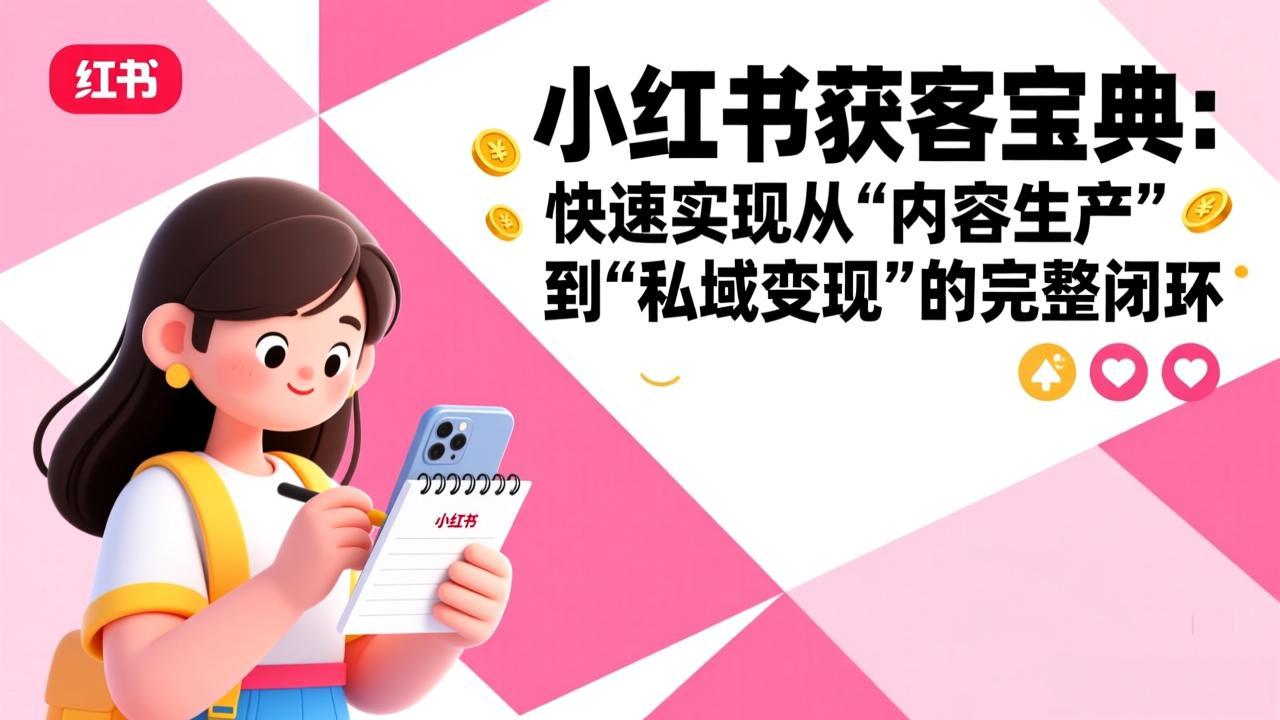 小红书获客宝典：快速实现从“内容生产”到“私域变现”的完整闭环-送财鼠
