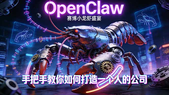 OpenClaw，小龙虾-从产品到爆款的成长之路，手把手教你如何打造一个人的公司-送财鼠