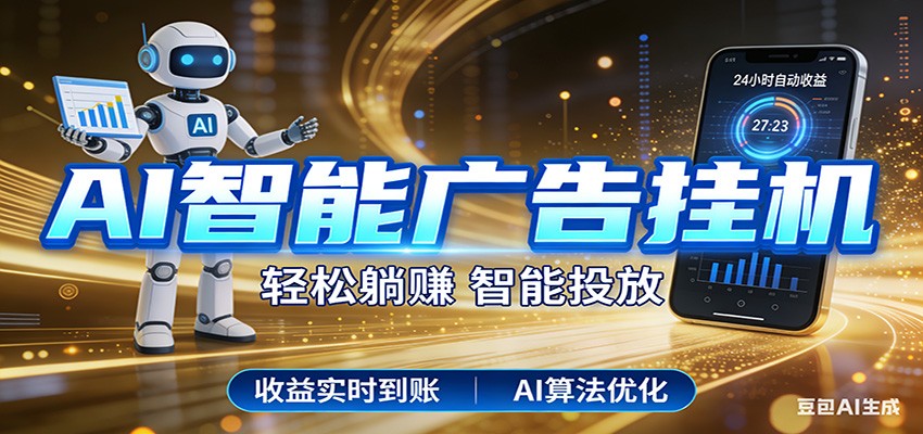 智能广告挂机新时代，利用碎片化时间实现稳定被动收益，AI帮你持续盈利-送财鼠