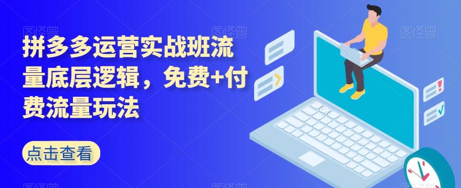 拼多多运营实战班流量底层逻辑，免费+付费流量玩法-送财鼠