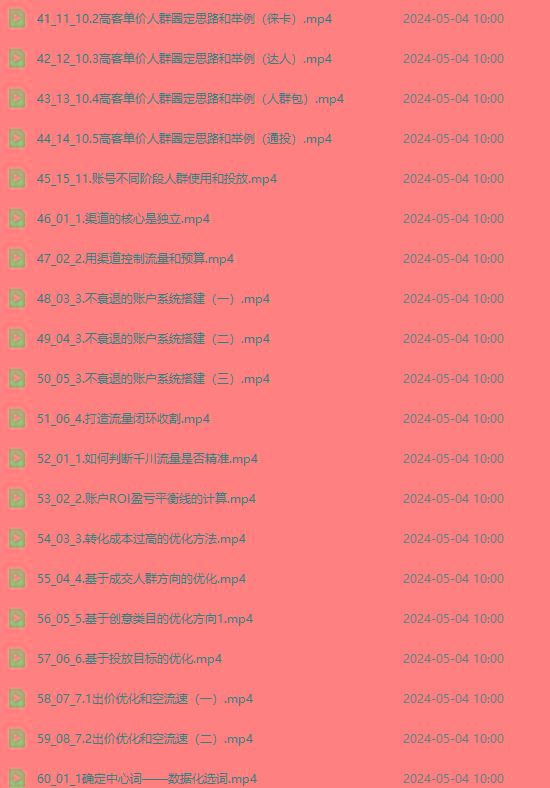 图片[3]-2024单品正价起号，直播素材投流选品：选品课+投流课+素材课+卡首屏/100节-送财鼠