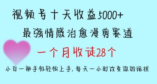 十天收益5000+，多平台捞金，视频号情感治愈漫剪，一个月收徒28个，小白一部手机轻松上手【揭秘】-送财鼠