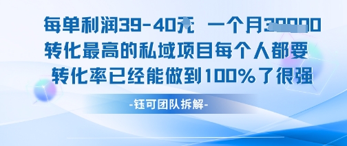 每单利润40一个月7k+转化最高的私域项目，每个人都要的产品转化率已经能做到100%-送财鼠