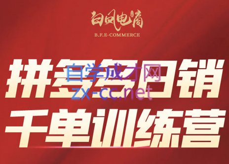 白凤电商学院·拼多多日销千单训练营(更新7月)-送财鼠
