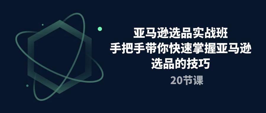 亚马逊选品实战班，手把手带你快速掌握亚马逊选品的技巧(20节课-送财鼠