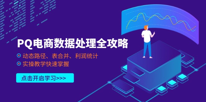 PQ电商数据处理全攻略，动态路径、表合并、利润统计，实操教学快速掌握-送财鼠