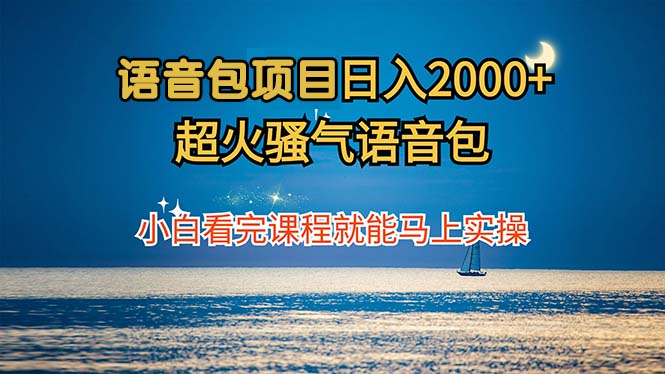 语音包项目 日入2000+ 超火骚气语音包小白看完课程就能马上实操-送财鼠