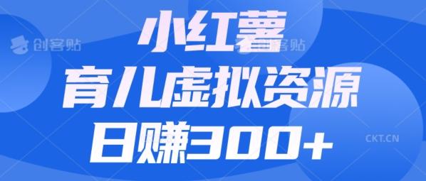 【零成本】小红书靠育儿虚拟资源，日赚300+的保姆级教程-送财鼠
