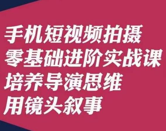 手机短视频拍摄零基础进阶实战课，培养导演思维用镜头叙事唐先生-送财鼠