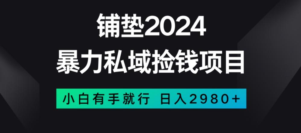 暴力私域捡钱项目，小白无脑操作，日入2980【揭秘】-送财鼠