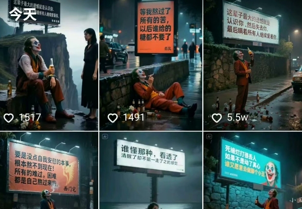 一条视频竟然15W赞！用AI制作小丑自嘲扎心文案视频，当下非常火爆的短视频流量神器-送财鼠