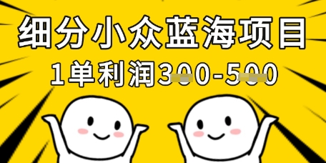 细分小众蓝海项目，一单利润3张，每月收入稳定过1w+-送财鼠