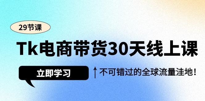 (9463期)Tk电商带货30天线上课，不可错过的全球流量洼地(29节课)-送财鼠