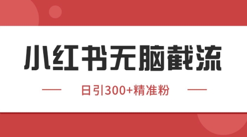 小红书只要你有同行就能获客，独家野路子获客玩法，暴力截流【揭秘】-送财鼠