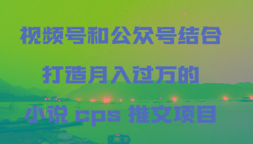 视频号和公众号结合打造月入过万的小说cps推文项目,包括市面上面的各种思路详解-送财鼠