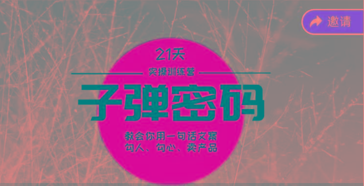 《子弹密码训练营》-用一句话文案勾人勾心卖产品，21天学到顶尖文案大师策略和技巧-送财鼠