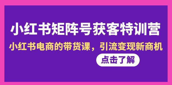 小红书-矩阵号获客特训营-第10期，小红书电商的带货课，引流变现新商机-送财鼠