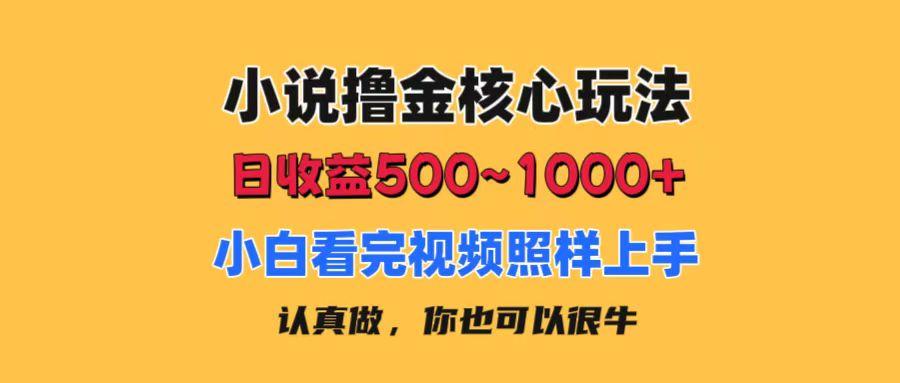 小说撸金核心玩法，日收益500-1000+，小白看完照样上手，0成本有手就行-送财鼠