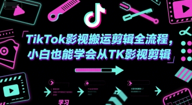 TikTok影视搬运剪辑全流程，小白也能学会从TK影视剪辑-送财鼠