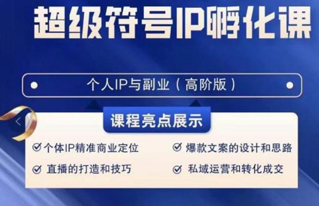 超级符号IP孵化高阶课，建立流量思维底层逻辑，打造属于自己IP（51节课）-送财鼠