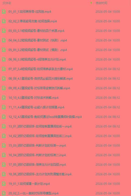 图片[1]-2024单品正价起号，直播素材投流选品：选品课+投流课+素材课+卡首屏/100节-送财鼠