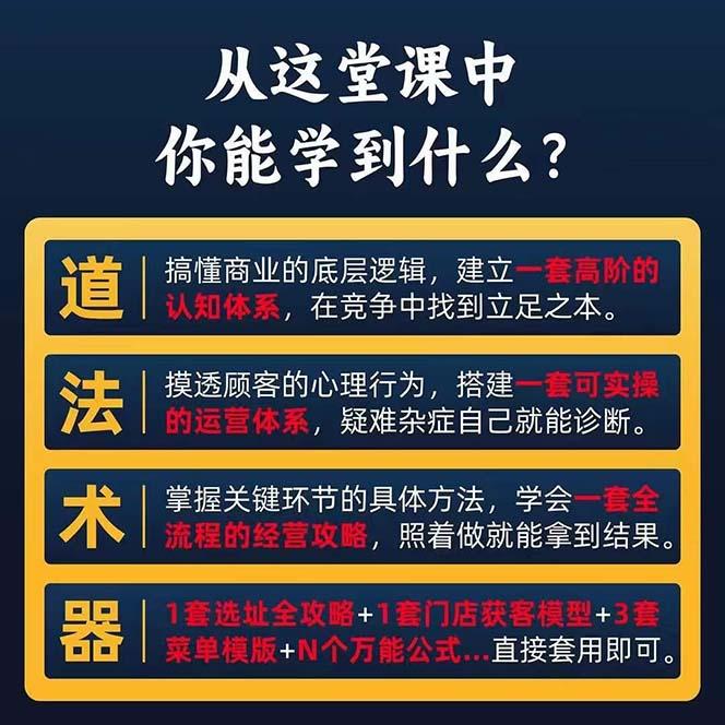 图片[1]-餐饮店盈利实操方法：教你怎样开一家持续能赚钱的餐厅(25节-送财鼠