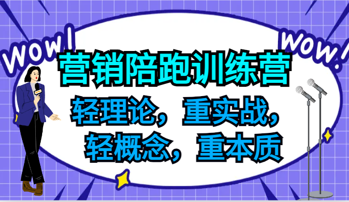 营销陪跑训练营，轻理论，重实战，轻概念，重本质，适合中小企业和初创企业的老板-送财鼠