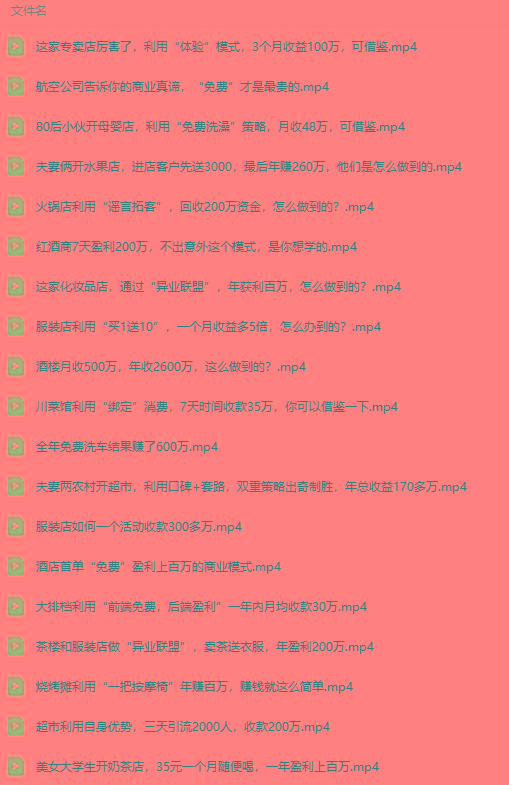 图片[5]-(9607期)真实有效391套商业模式，年入几十到几百万案例解析(电子书+视频+图文)-送财鼠