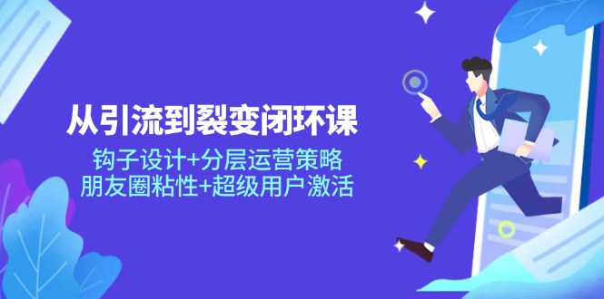 从引流到裂变闭环课：钩子设计+分层运营策略，朋友圈粘性+超级用户激活-送财鼠