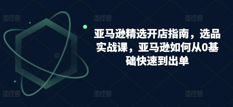 亚马逊精选开店指南，选品实战课，亚马逊如何从0基础快速到出单-送财鼠