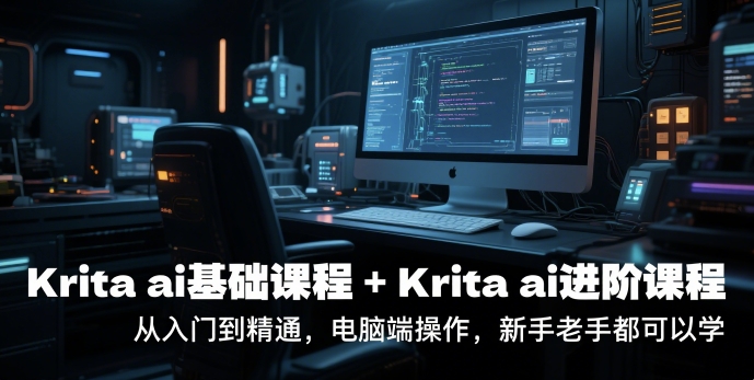 krita ai基础课程+Krita ai进阶课程，从入门到精通，电脑端操作，新手老手都可以学-送财鼠