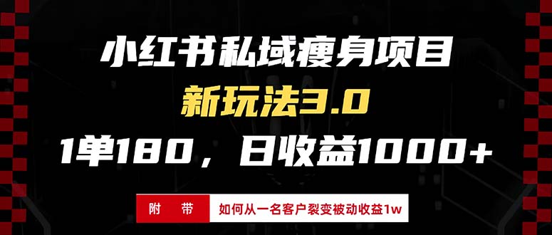 小红书瘦身项目3.0模式，新手小白日赚收益1000+(附从一名客户裂变收益…-送财鼠