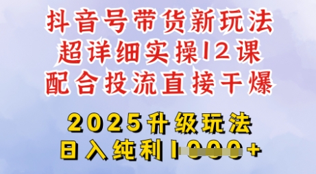 2025全新升级抖音带货玩法，一天纯利四位数，从剪辑到选品再到发布投流，超详细玩法揭秘-送财鼠