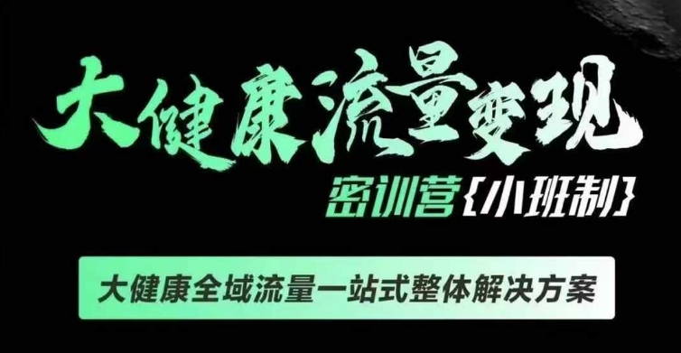千万级大健康变现课线下课，大健康全域流量一站式整体解决方案-送财鼠