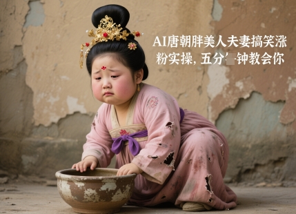 AI唐朝胖美人夫妻搞笑涨粉实操，五分钟教会你-送财鼠
