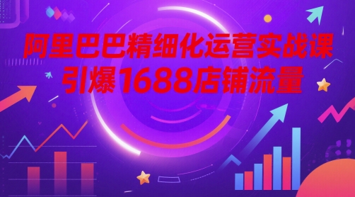 阿里巴巴精细化运营实战课,引爆1688店铺流量