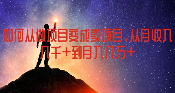 如何从做项目变成卖项目，从月收入几千到月入几万【揭秘】-送财鼠