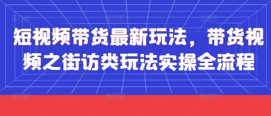 短视频带货最新玩法，带货视频之街访类玩法实操全流程-送财鼠